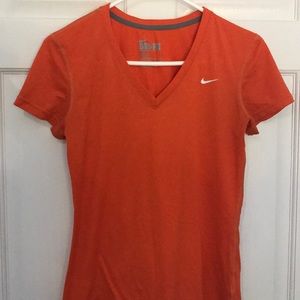 Orange Nike Dri fit T-shirt
